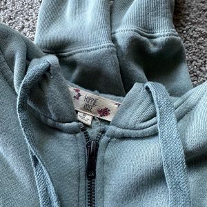 Light green zip up hoodie